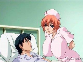A Nurse With Large Breasts Offers Oral Satisfaction And Engages In Sexual Activity With A Male In An Animated Film